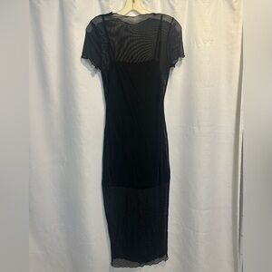 Black mesh dress